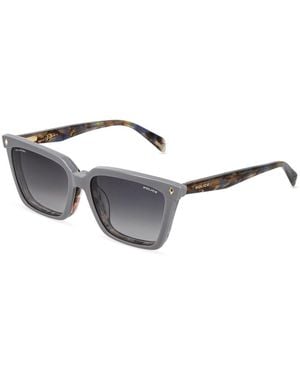Police Uplt97E Dawn Lite 1 Ahdp Optical Frames Acetate Smoke Squared Nuanced - Metallic