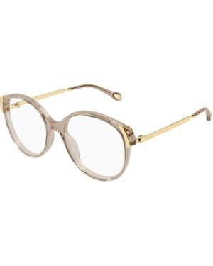 Chloé Ch0328O 008 Optical Frames Acetate Transparent Round - Black