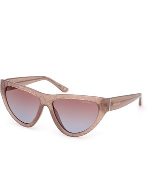 Guess Gu00151 57F Sunglasses Injected Cat Eye Normal - Pink