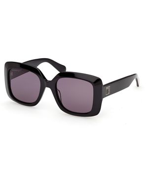 MAX&Co. Mo0153 01A Sunglasses Acetate Smoke Squared Normal - Black