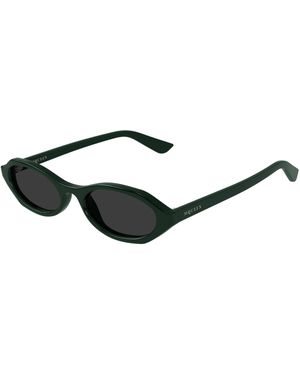 McQueen Am0559S 004 Sunglasses Acetate Round - Black