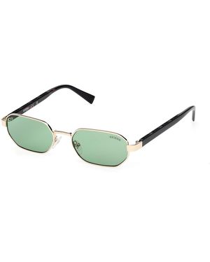 Guess Gu00231 32N Sunglasses Metal Geometric Normal - Green