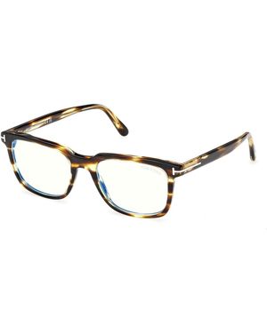 Tom Ford Ft6080-B 055 Optical Frames Acetate Squared Normal - Black