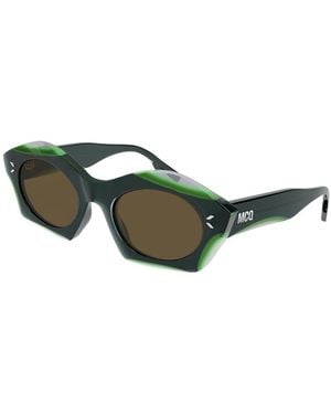 McQ Mq0341S 003 Sunglasses Acetate Geometric Normal - Green