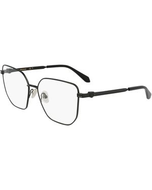 Ferragamo Sf2234 002 Optical Frames Metal Squared Normal - Black