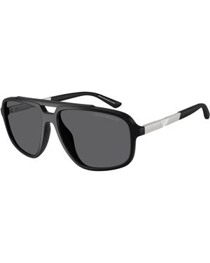 Emporio Armani Ea4236U 5001T3 Sunglasses Injected Grigio Pilot Polarized - Black