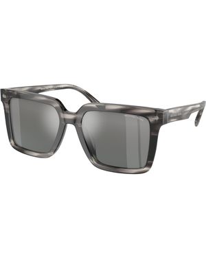Michael Kors Mk2217U Abruzzo 396688 Sunglasses Acetate Squared Normal Mirror - Black