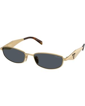 Prada Pr D51S 5Ak70B Sunglasses Metal Round Normal - Black