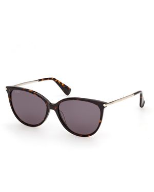 Max Mara Mm0201 52A Sunglasses Smoke Squared Normal - Black