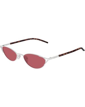 McQueen Am0563S 003 Sunglasses Metal Cat Eye - Black