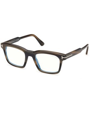 Tom Ford Ft6122-B 056 Optical Frames Acetate Squared Normal - Black