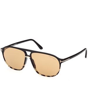 Tom Ford Ft1026 Bruce 05E Sunglasses Acetate Squared Normal - Black