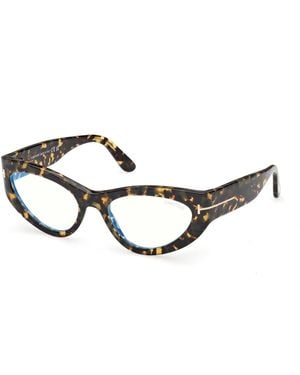 Tom Ford Ft6134-B 055 Optical Frames Acetate Cat Eye Normal - Black