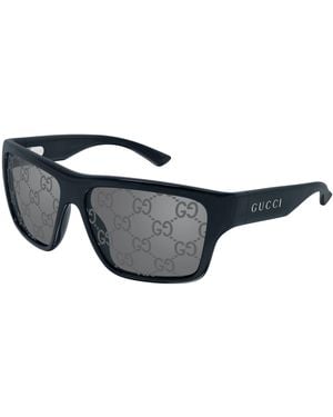 Gucci Gg2239S 004 Sunglasses Injected Geometric Mirrored - Black