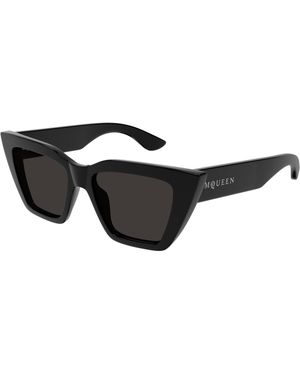 McQueen Am0507S 001 Sunglasses Acetate Cat Eye - Black