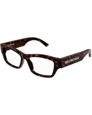 Balenciaga Bb0377O 002 Optical Frames Acetate Transparent Squared - Black