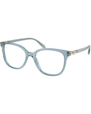Swarovski Sk2069 1108 Optical Frames Acetate Transparent Pantos Normal - Black