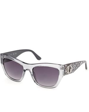 Guess Gu00363 20B Sunglasses Injected Smoke Squared Normal - Black