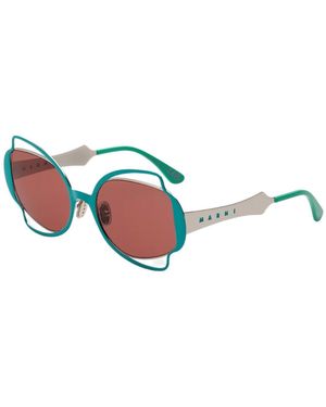 Marni We3 Route Of The Sun Sunglasses Metal Geometric Normal - Black