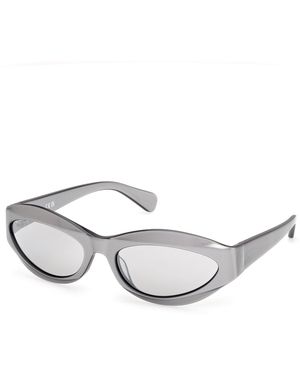 MAX&Co. Mo0136 20C Sunglasses Acetate Smoke Round Normal - White