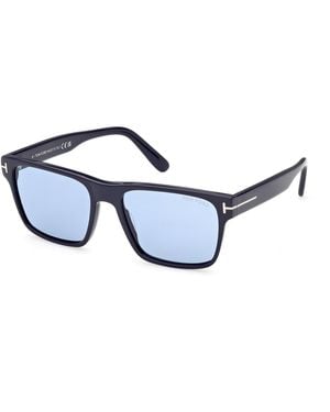 Tom Ford Ft1205 Calder 90V Sunglasses Acetate Squared Normal - Black