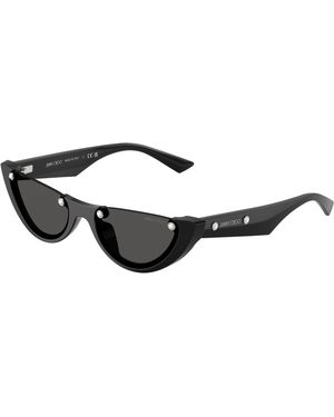 Jimmy Choo Jc5049Hu 500087 Sunglasses Acetate Round Normal - Black