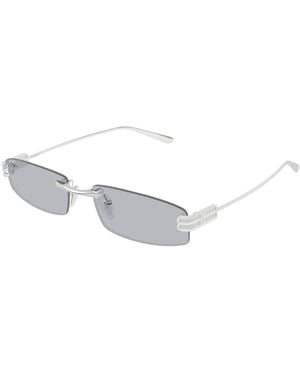 Balenciaga Bb0488S 014 Sunglasses Metal Squared - Black