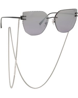Chopard Ikchl54 I86X Sunglasses Metal Smoke Squared Anti-Glare Shaded - White