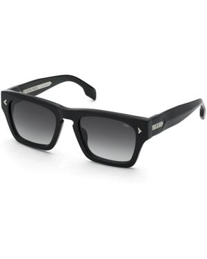 Lozza Sl4378M Allegro 2 700 Sunglasses Acetate Smoke Squared Normal Shaded - Black