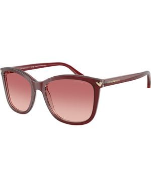 Emporio Armani Ea4060 6377A5 Sunglasses Acetate Squared Normal Nuanced - Black