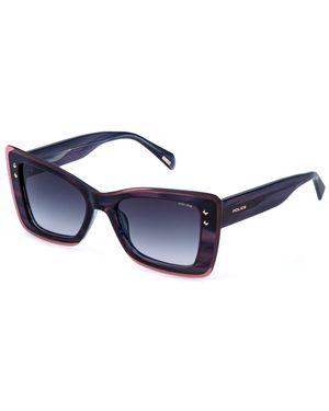 Police Splr97 Daydream 1 09Ye Sunglasses Acetate Smoke Butterfly Normal Nuanced - Black