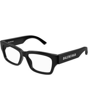 Balenciaga Bb0376O 001 Optical Frames Acetate Transparent Squared - Black