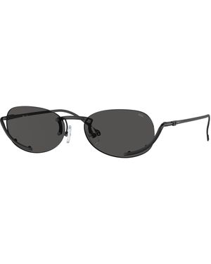 DIESEL Dl1004 109/87 Sunglasses Metal Round Normal - Black