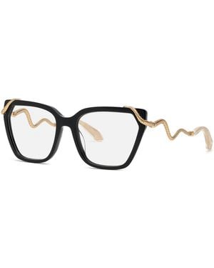 Roberto Cavalli Vrc020M 700 Optical Frames Acetate Squared - Black