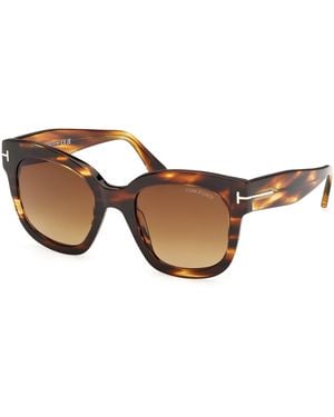 Tom Ford Ft0613 Beatrix-02 55F Sunglasses Acetate Geometric Normal - Black