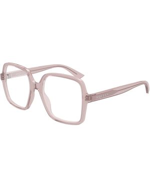 McQueen Am0538O 005 Optical Frames Acetate Transparent Squared - Black