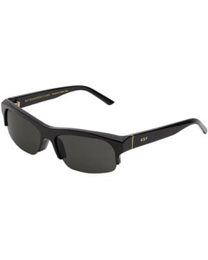 Retrosuperfuture Fif Scatto Sunglasses Acetate Geometric Normal - Black