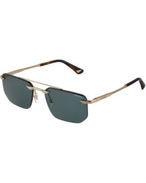 Police Splu76 Overfly 2 300 Sunglasses Metal Geometric Normal - Black
