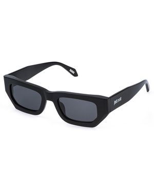 Just Cavalli Sjc170 700 Sunglasses Acetate Smoke Geometric Normal - Black