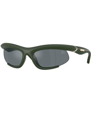 Burberry Be4462 41876G Sunglasses Injected Geometric Mirrored - Black