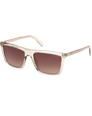 Guess Gu00313 45F Sunglasses Injected Squared Normal - Brown