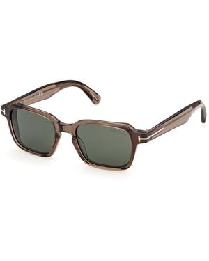 Tom Ford Ft1359 Ezra-02 45N Sunglasses Acetate Squared Normal - Black