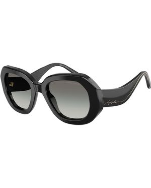 Giorgio Armani Ar8248 500111 Sunglasses Acetate Squared Normal Shaded - Black