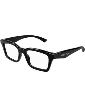 McQueen Am0476O 001 Optical Frames Acetate Transparent Squared - Black