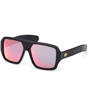 adidas Or0132 02U Sunglasses Acetate Bordeaux Squared Normal - Black