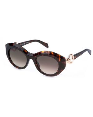 Blumarine Sbm869 909 Sunglasses Acetate Butterfly Normal Shaded - Black