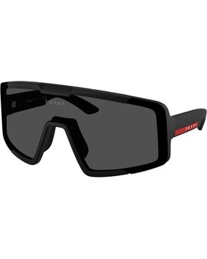 Prada Linea Rossa Ps B07S 1Bo06F Sunglasses Injected Geometric Normal - Black