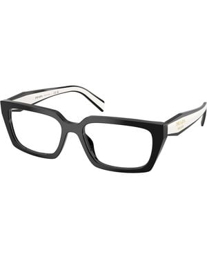 Prada Pr D05V 20G1O1 Optical Frames Acetate Transparent Squared Normal - Black
