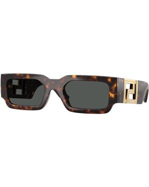 Versace Ve4506U 108/87 Sunglasses Injected Squared Normal - Black