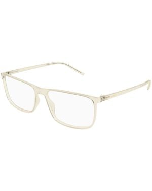 Saint Laurent Sl 846 004 Optical Frames Bio-Injected Transparent Squared - Black